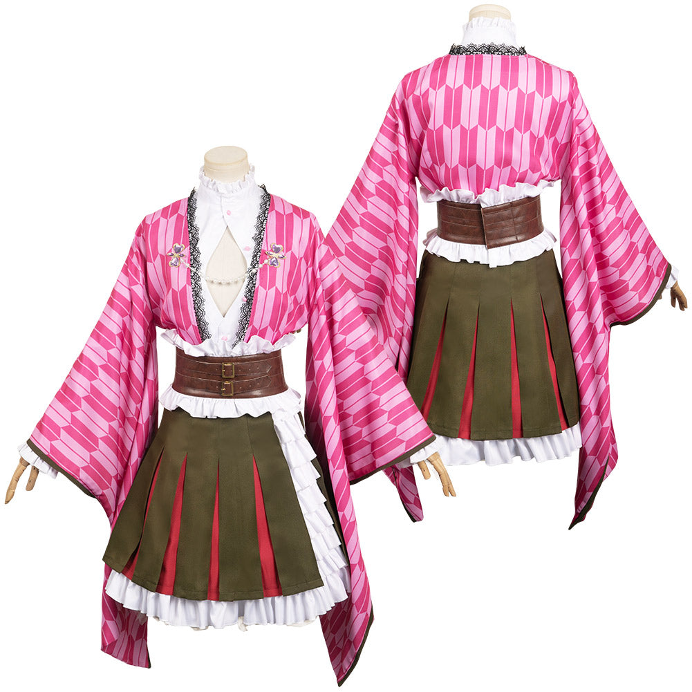 Blade of Demon Destruction Kanroji Mitsuri Kimono Cosplay Kostüm Set