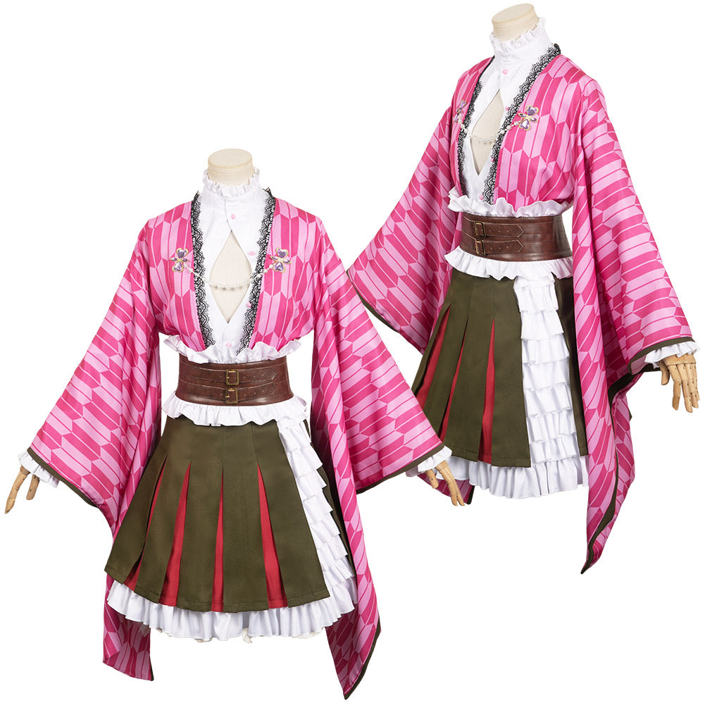 Blade of Demon Destruction Kanroji Mitsuri Kimono Cosplay Kostüm Set