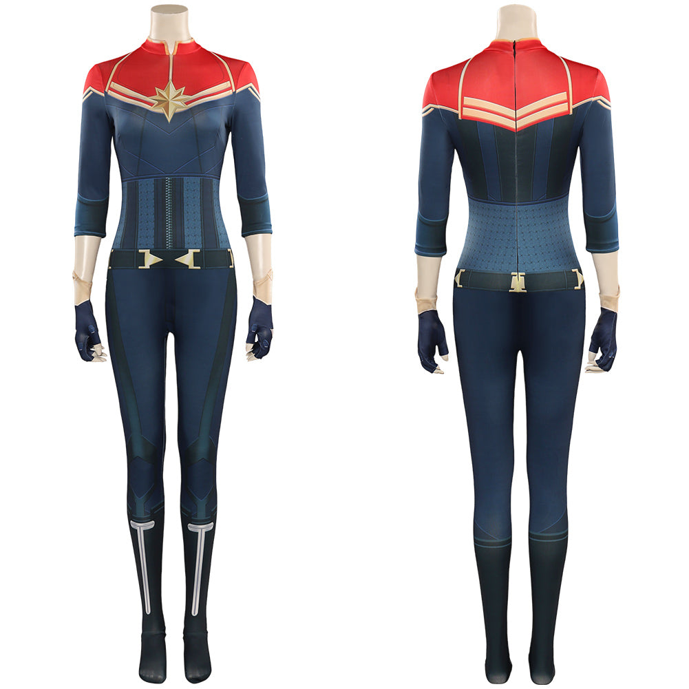 Captain Marvel Brie Larson Overall Cosplay Kostüm Outfits Halloween Karneval Jumpsuit