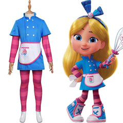 Kinder Alice‘s Wonderland Bakery 2022 Alice Cosplay Kostüm Halloween Karneval Outfits