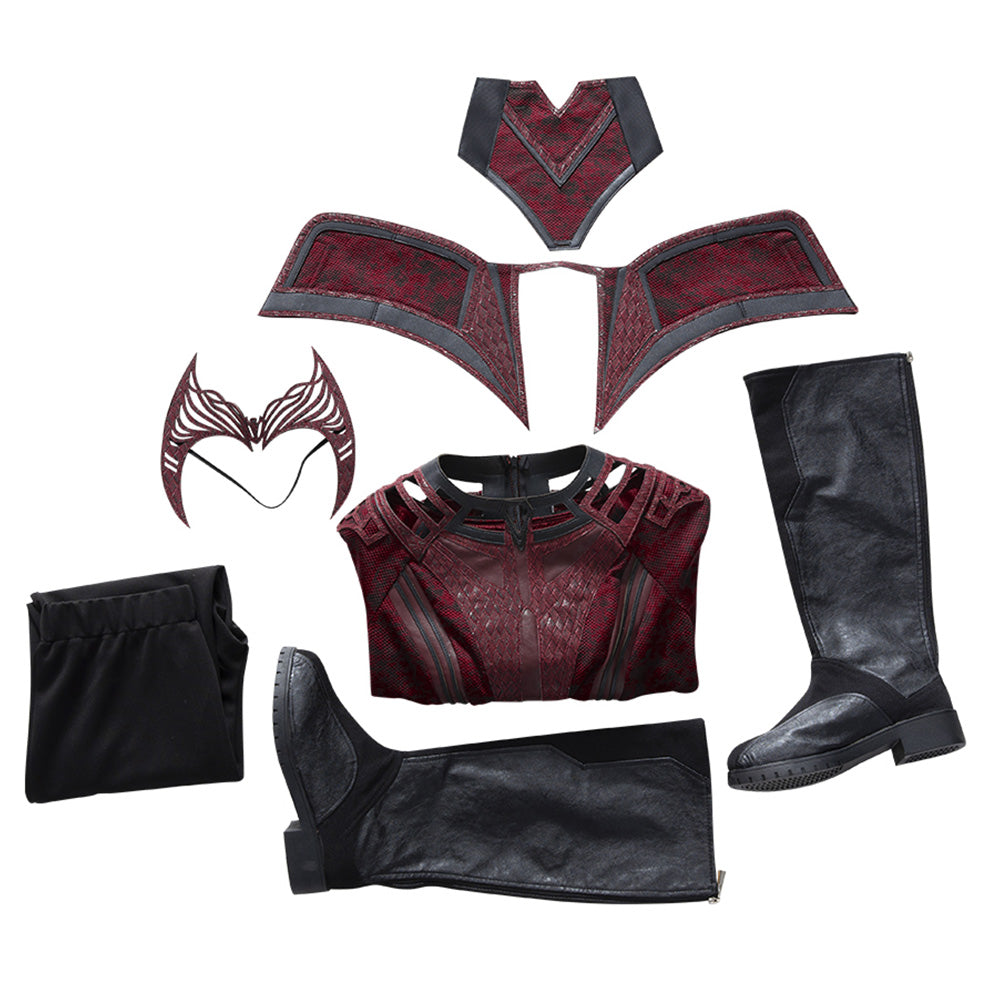 Doctor Strange 2 Scarlet Hexe Cosplay Kostüm Uniform Halloween Karneval Outfits