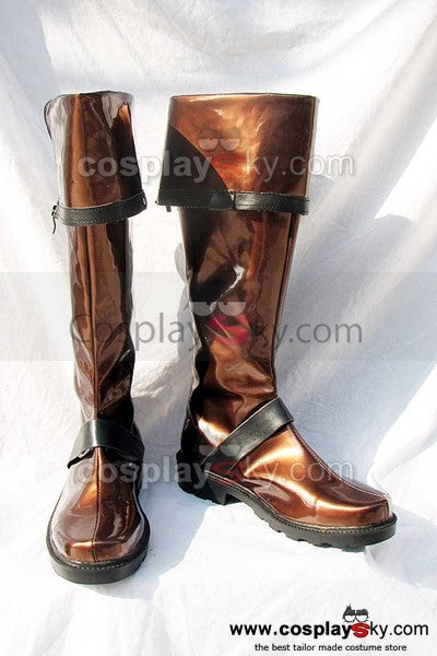 D.Gray-man Lavi Cosplay Stiefel Schuhe Dunkelbraun