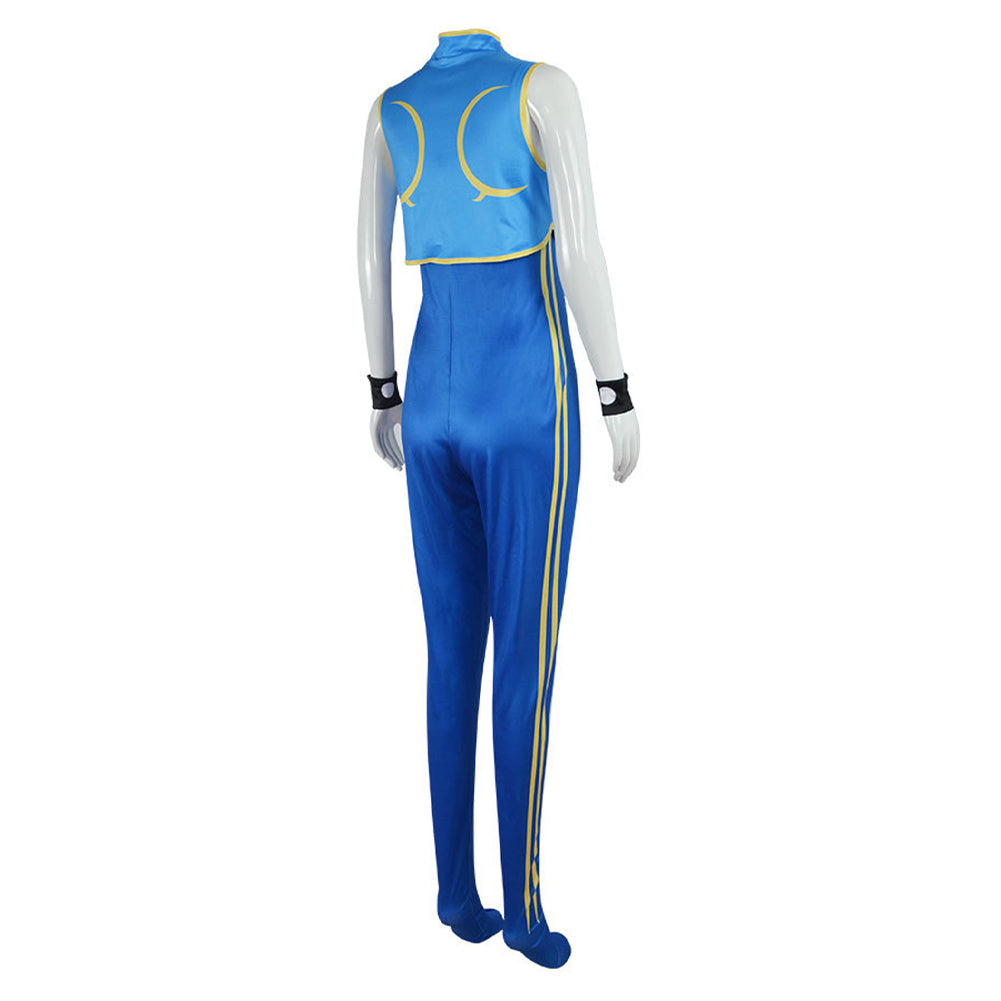 Street Fighter Alpha Chun Li Overall Cosplay Kostüm Halloween Karneval Outfits