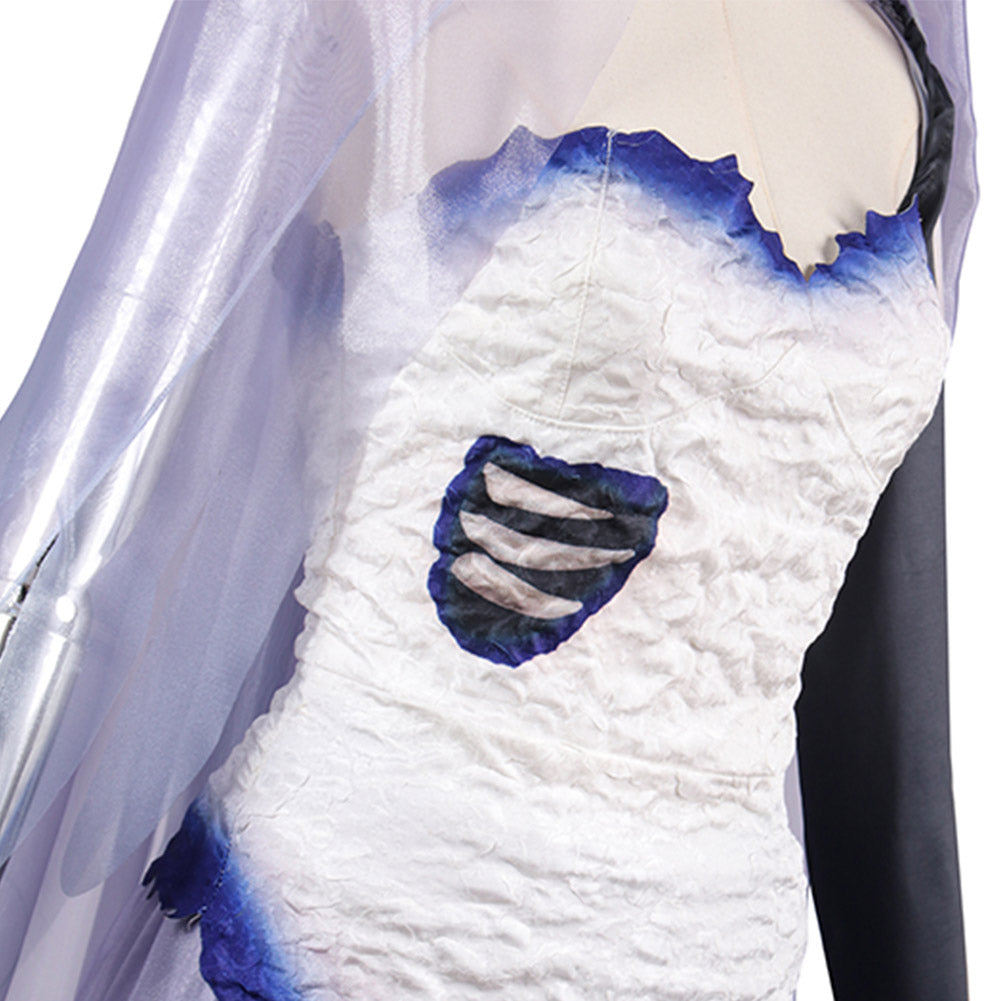 Corpse Bride Hochzeit mit einer Leiche Emily Kleid Cosplay Kostüm Halloween Karneval Outfits