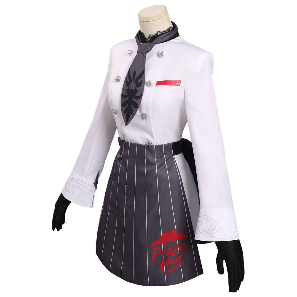 Genshin Impact X Pizzahut - Eula Uniform Cosplay Halloween Karneval Kostüm