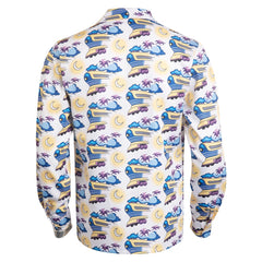 Dr. Emmett Brown gedruckt T-Shirt Cosplay Kostüm Halloween Karneval Outfits