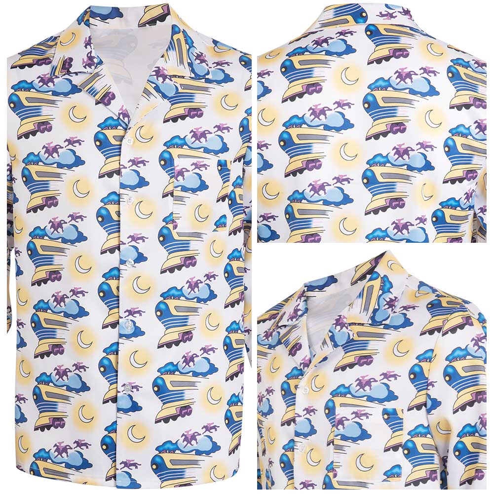 Dr. Emmett Brown gedruckt T-Shirt Cosplay Kostüm Halloween Karneval Outfits