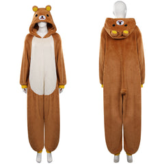 Rilakkuma Theme Park Adventure Brother Bear Cosplay Schlafanzug Outfits Halloween Karneval Originell Jumpsuit