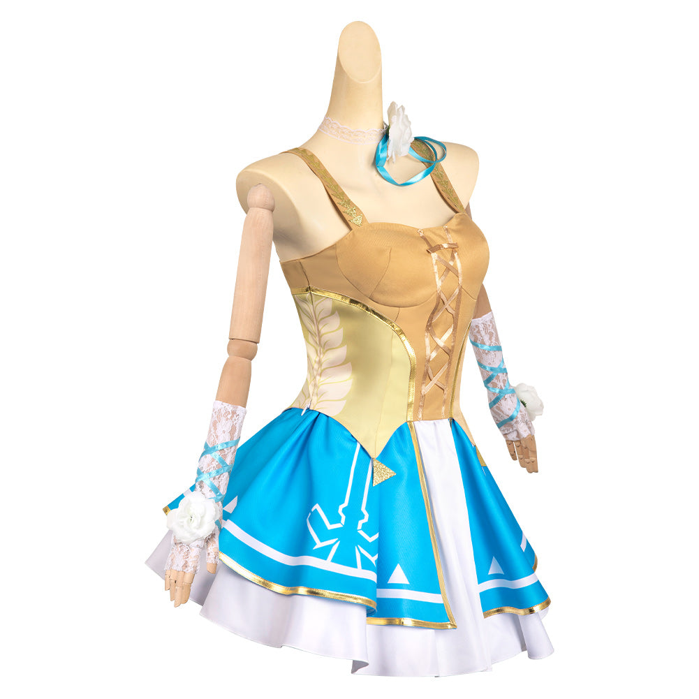 Prinzessin Zalda originell Kleid Cosplay Halloween Karneval Kostüm