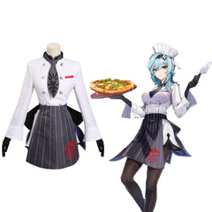 Genshin Impact X Pizzahut - Eula Uniform Cosplay Halloween Karneval Kostüm