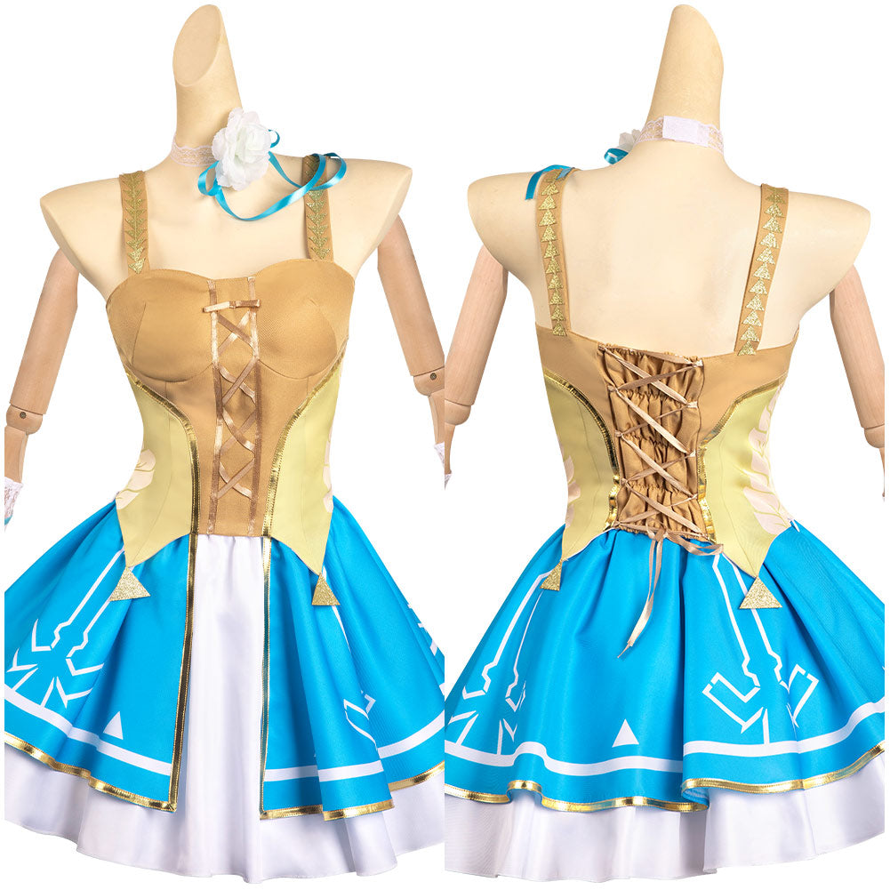 Prinzessin Zalda originell Kleid Cosplay Halloween Karneval Kostüm