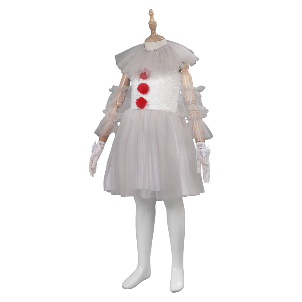Film Es IT Pennywise The Clown Mädchen Kleid Cosplay Halloween Karneval Outfits