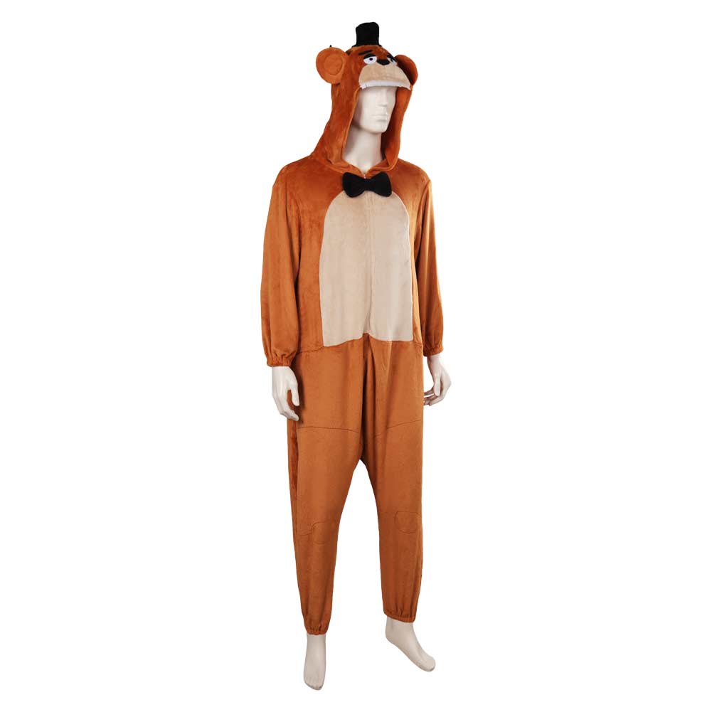 Film FNAF Freddy Pyjama Five Nights At Freddy's Jumpsuit Schlafanzug Cosplay Kostüm
