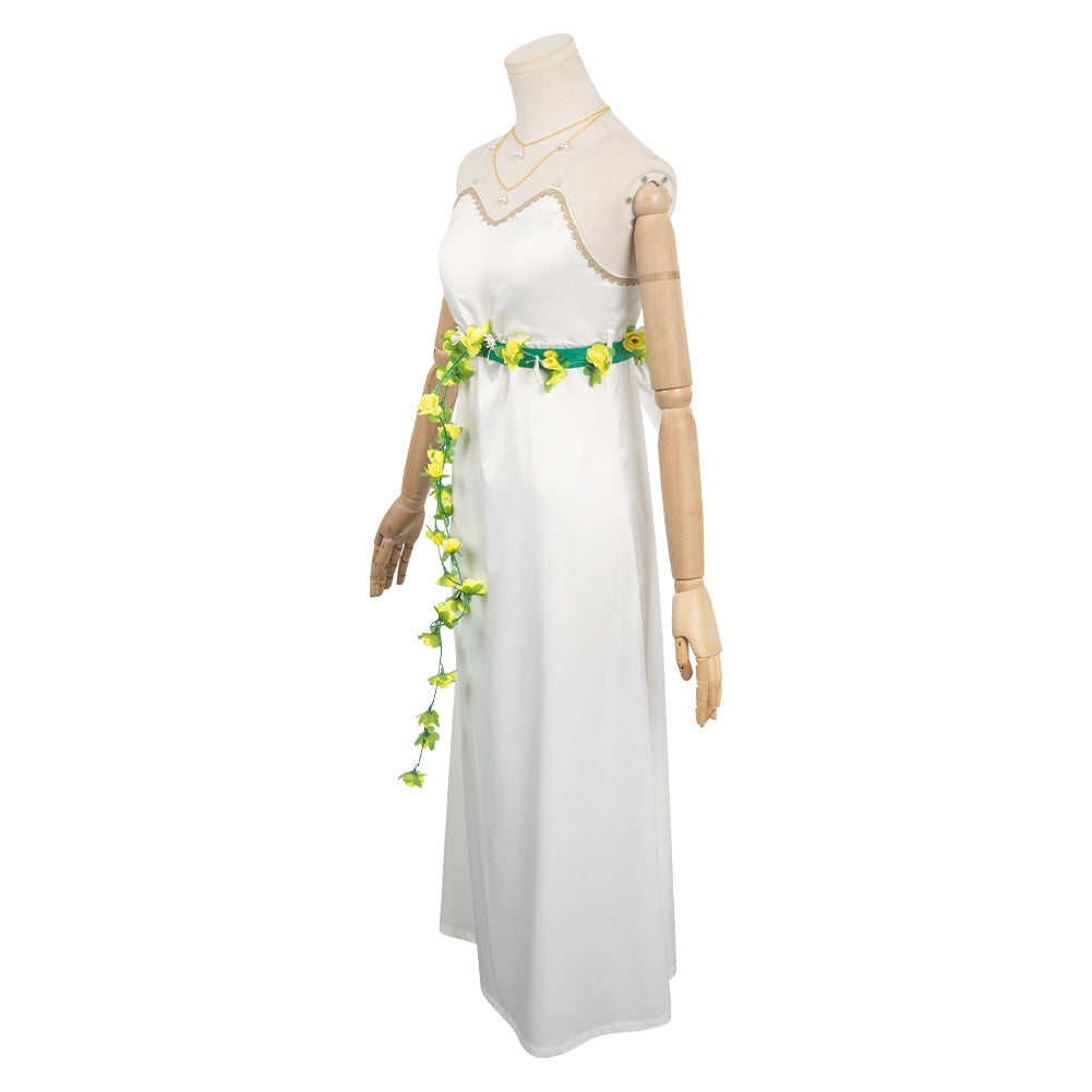 Final Fantasy Aerith Gainsborough weiß Kleid Cosplay Kostüm