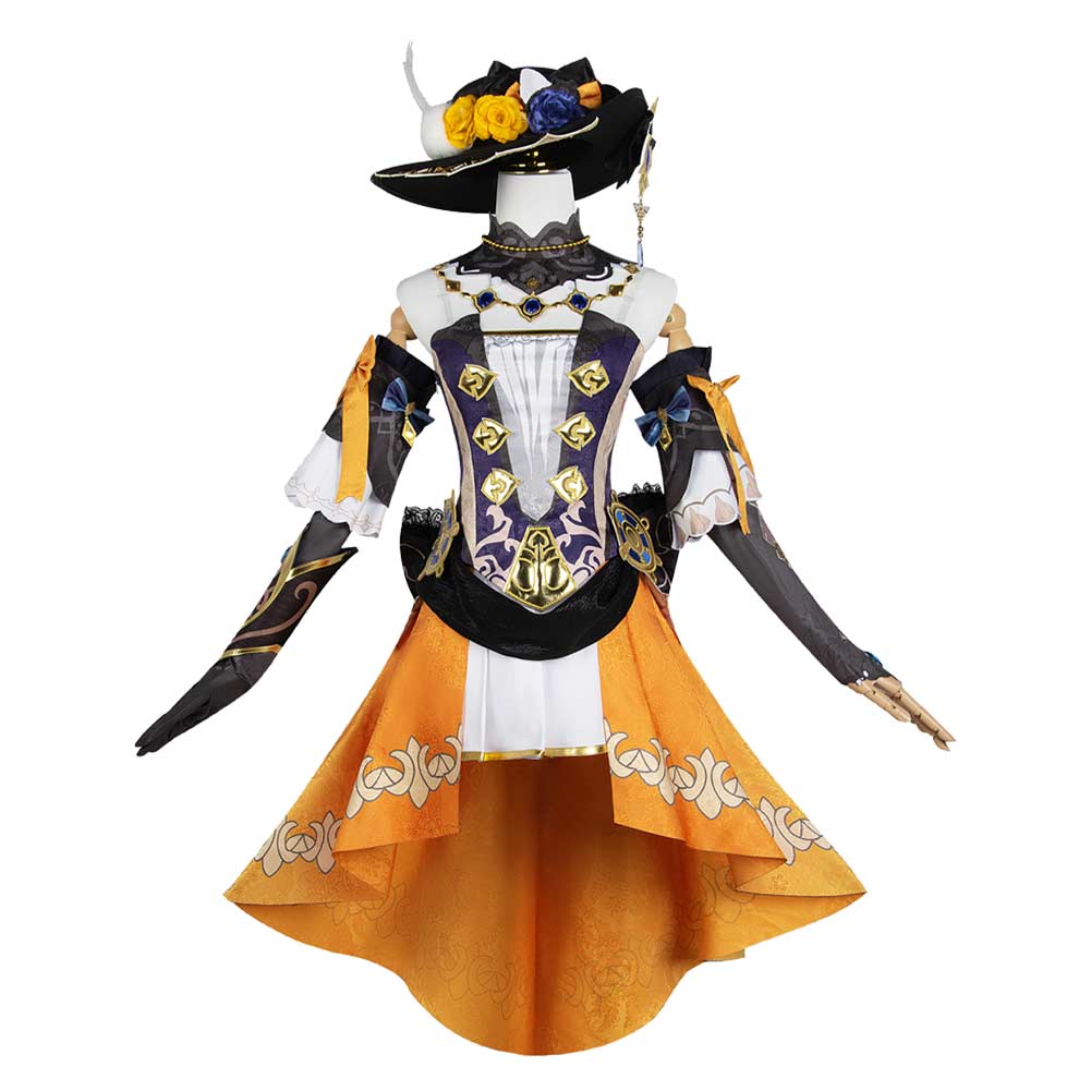 Genshin Impact Navia Kostüm Set Cosplay Halloween Karneval Outfits