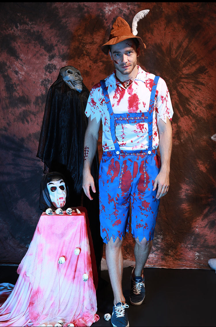 Halloween Vampir Zombie Worker Suspender Cosplay Kostüm für Erwachsene