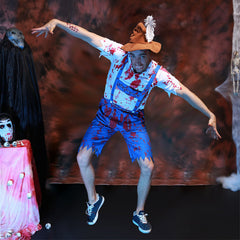 Halloween Vampir Zombie Worker Suspender Cosplay Kostüm für Erwachsene