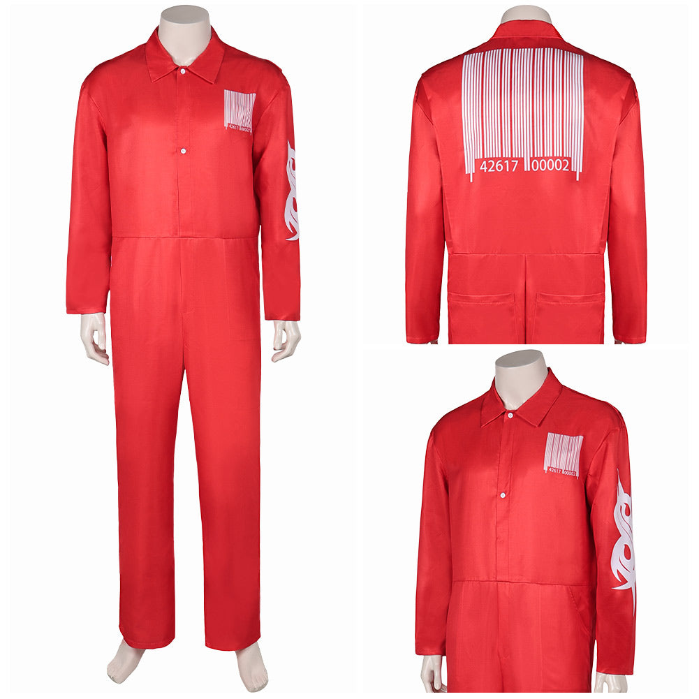 Joey Jordison Slipknot Jumpsuit Erwachsene rot Faschingkostüme