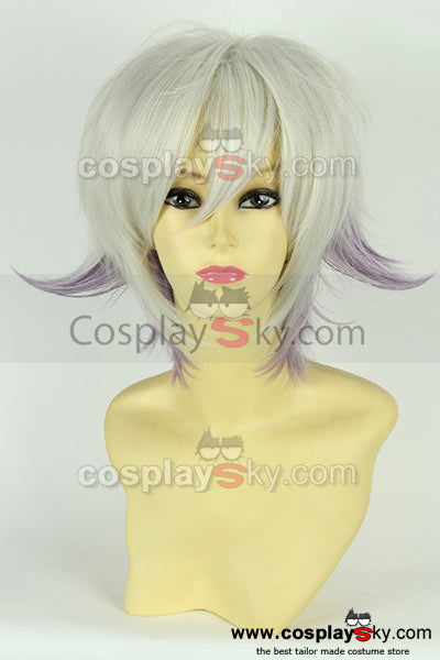 KARNEVAL Nai Muhinyi Silver White Smoky Purple Cosplay Wig