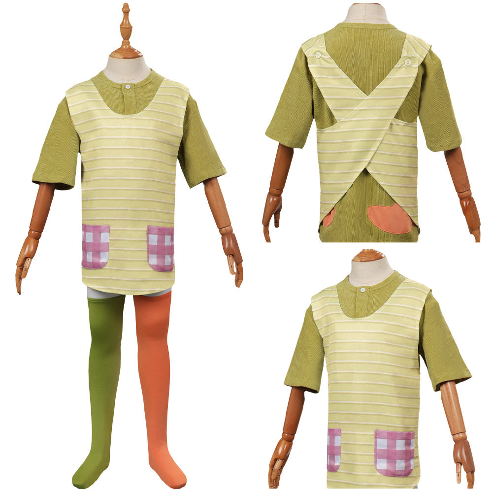 Kinder Pippi Langstrumpf Kostüm Set Cosplay Halloween Karneval Outfit