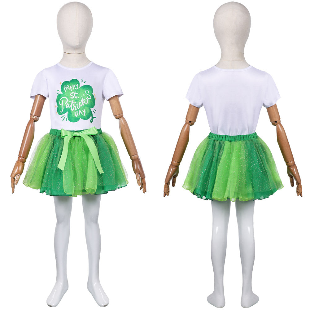 Mädchen Kinder Saint Patrick's Day Tüllkleid St. Patrick’s Day Kinder Tutu Kleid