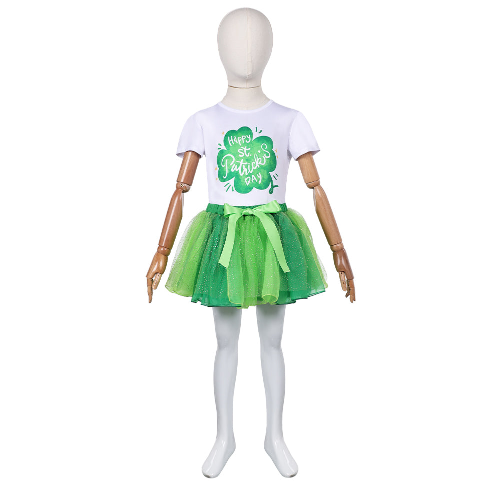 Mädchen Kinder Saint Patrick's Day Tüllkleid St. Patrick’s Day Kinder Tutu Kleid