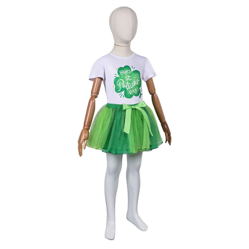 Mädchen Kinder Saint Patrick's Day Tüllkleid St. Patrick’s Day Kinder Tutu Kleid