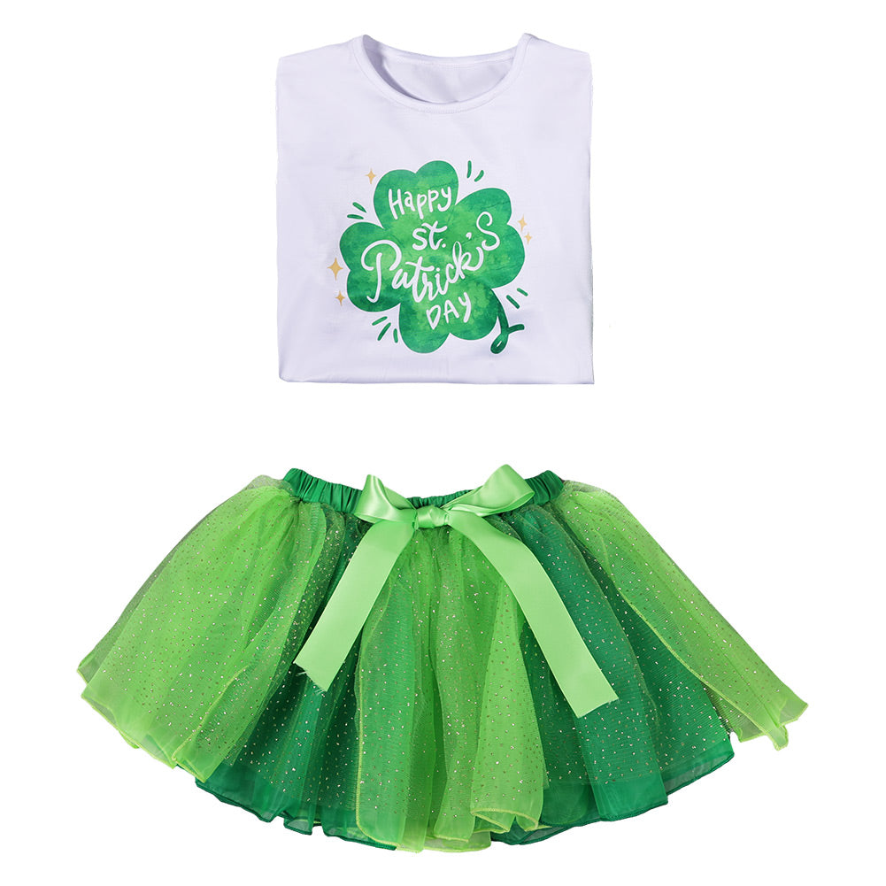 Mädchen Kinder Saint Patrick's Day Tüllkleid St. Patrick’s Day Kinder Tutu Kleid