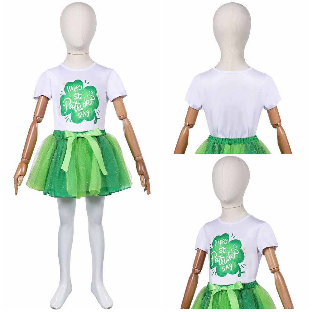 Mädchen Kinder Saint Patrick's Day Tüllkleid St. Patrick’s Day Kinder Tutu Kleid