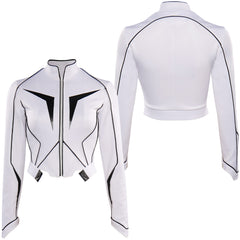 Monica Rambeau weiße Jacke Captain Marvel Cosplay Kostüm Outfits