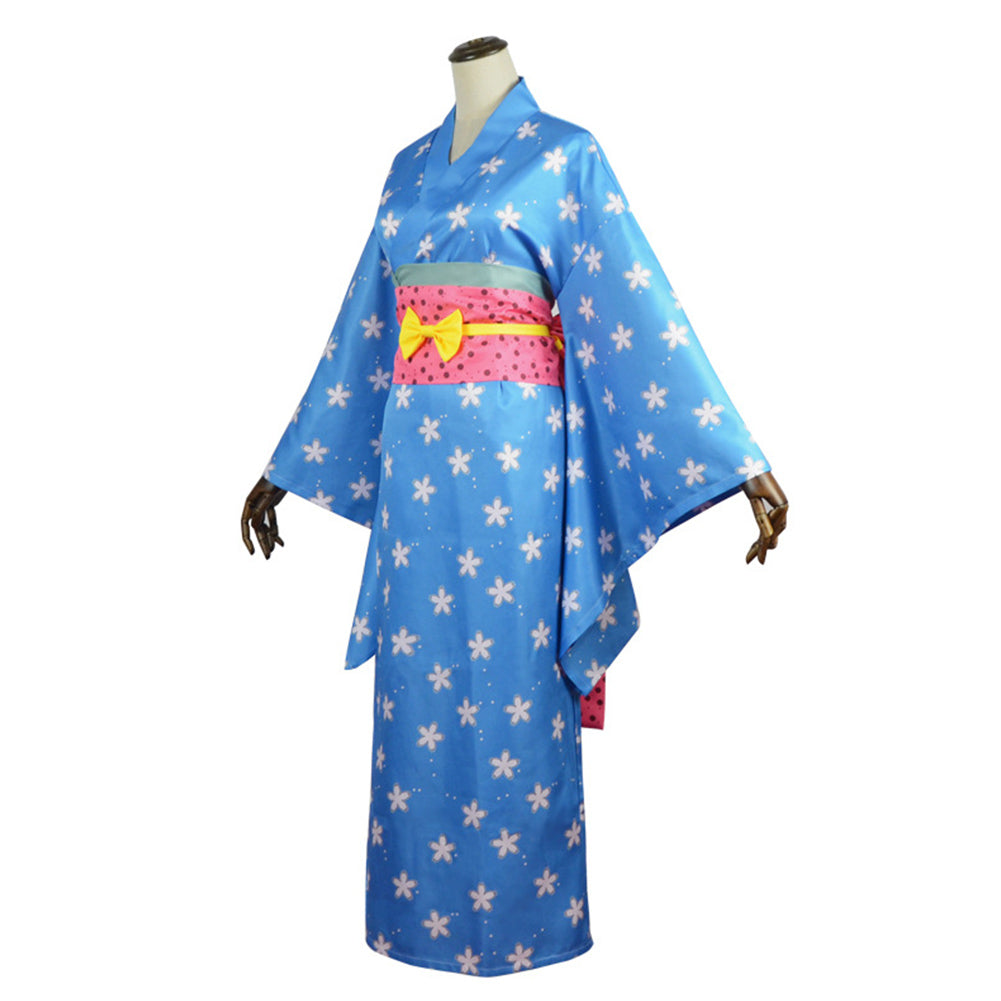 One Piece Nami blau Kimono Cosplay Kostüm Outfits
