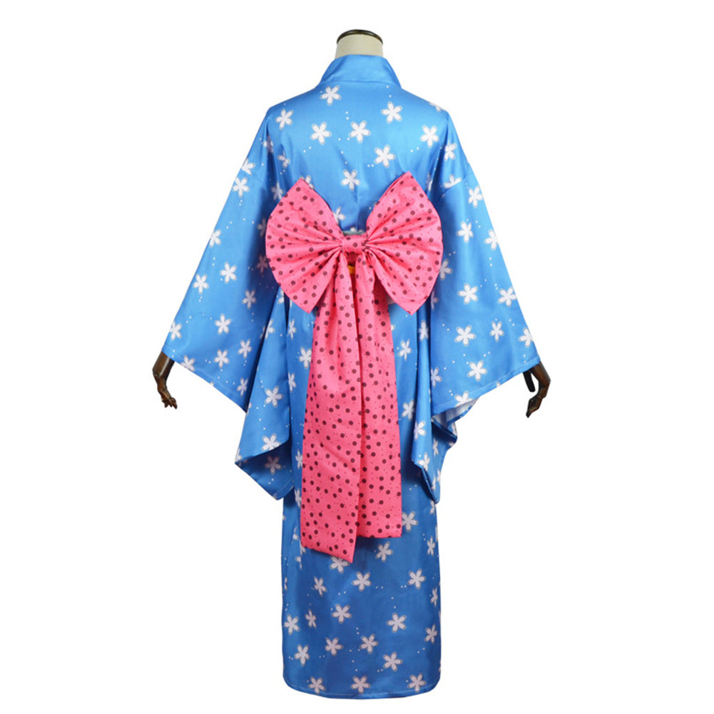 One Piece Nami blau Kimono Cosplay Kostüm Outfits