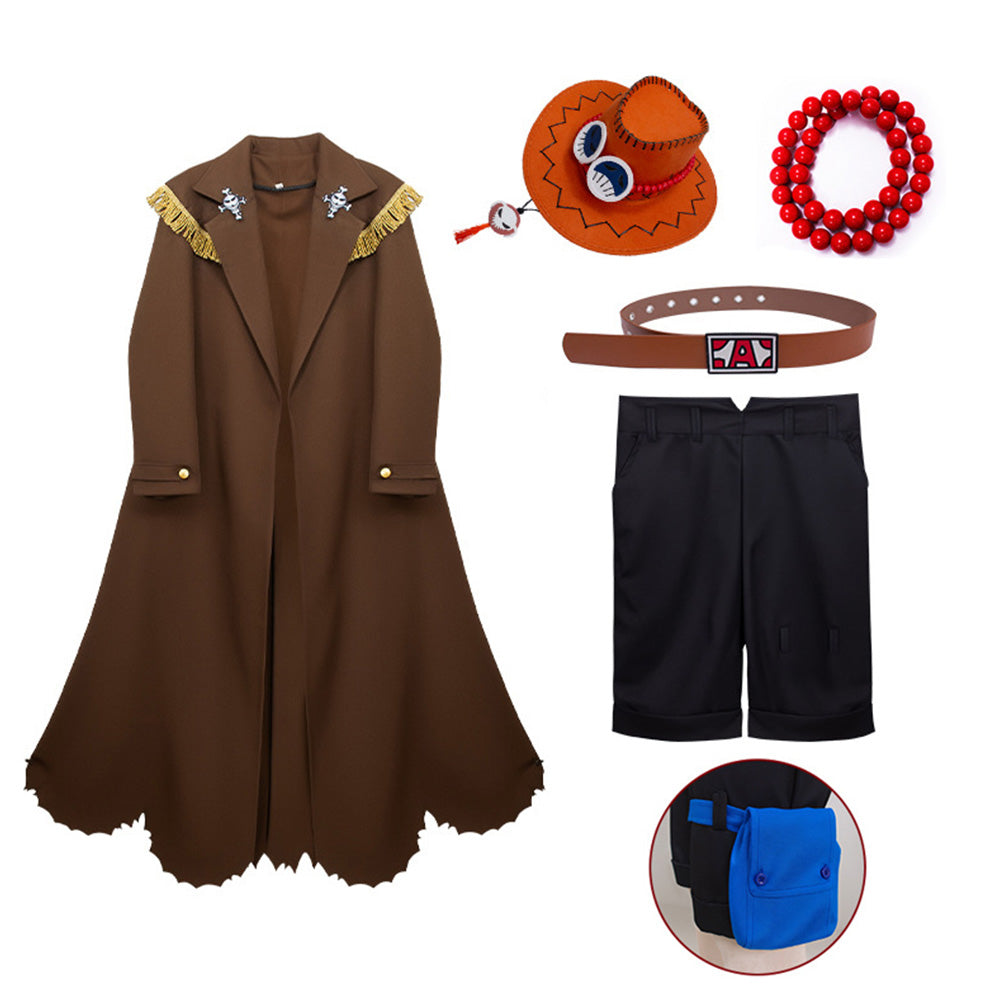One Piece Portgas D. Ace Kostüm Set Cosplay Outfits