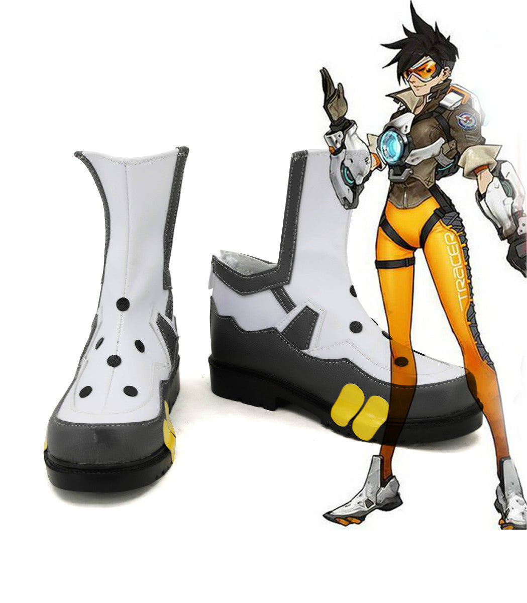 Overwatch OW Tracer Lena Oxton Cosplay Schuhe