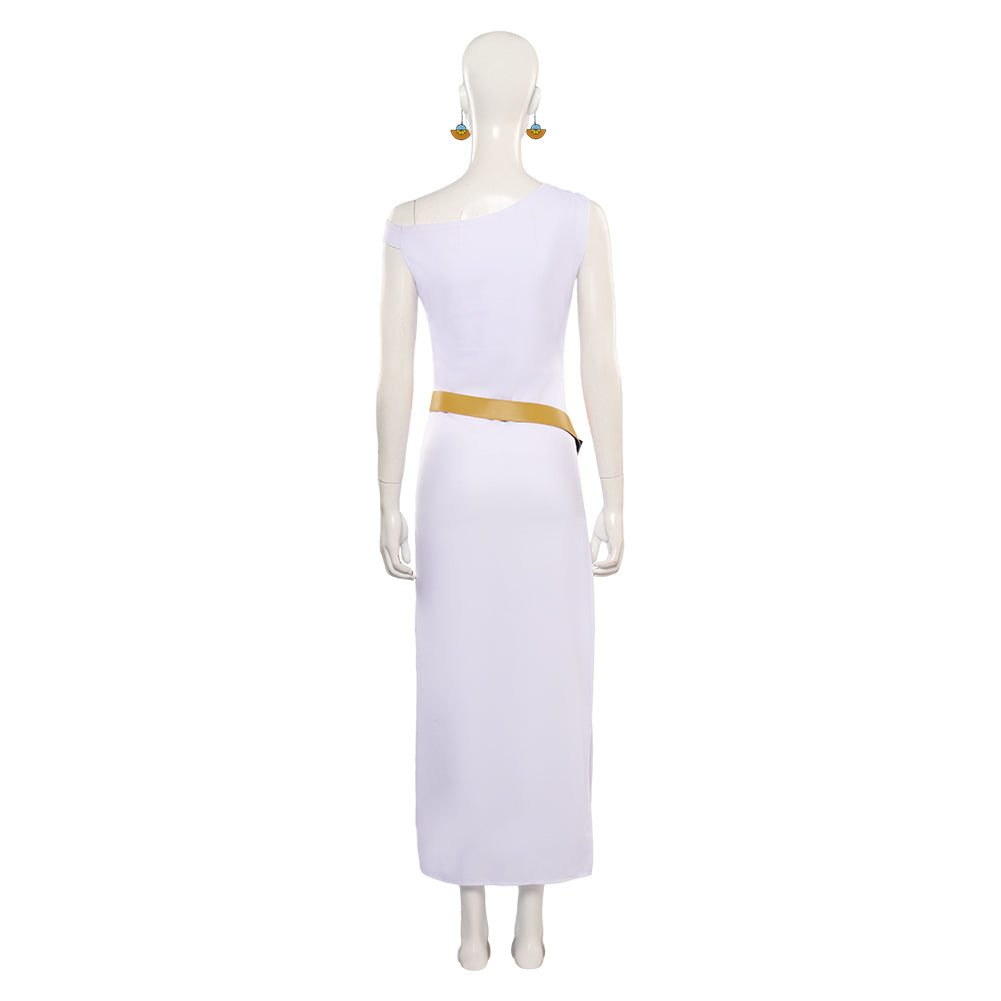 Serie Krapopolis Deliria weißes Kleid Cosplay Halloween Karneval Kostüm