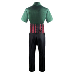 Serie One Piece Roronoa Zoro Sommer Grün Outfit Set Cosplay Kostüm