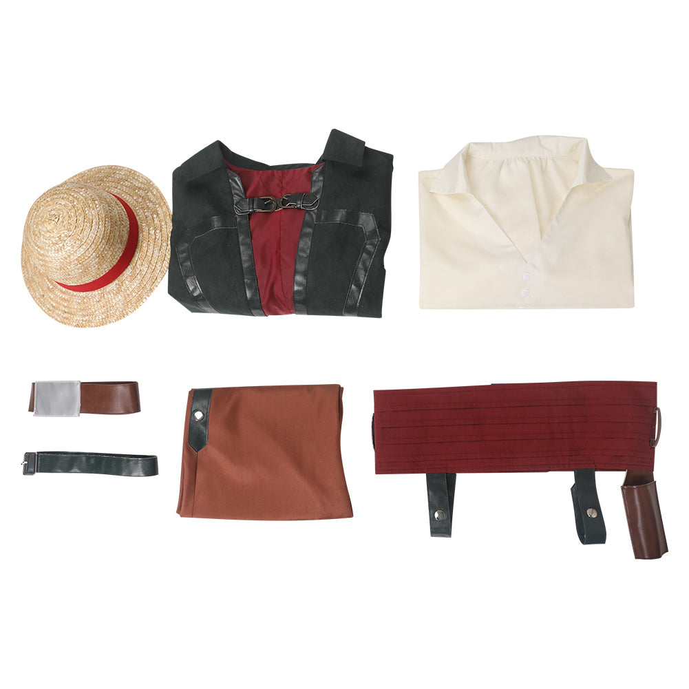 Serie One Piece Shanks Pirat Kostüm Cosplay Halloween Karneval Outfits